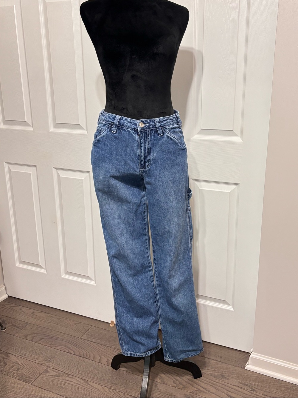 Dickies Straight-Leg Carpenter Jeans Medium Wash Blue Denim Y2K Women’s 1 / 25